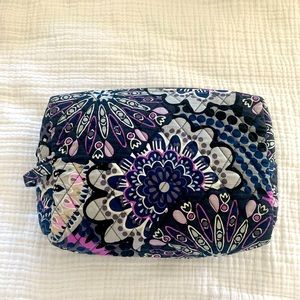 Vera Bradley Large Cosmetics Pouch - purple floral pattern